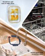 12-Pack Glass Containers with Tempered Lids – Borosilicate, Oven-Safe(-4°F~950°F), Airtight, BPA-Free, Multi-Size for Meal Prep, Dishwasher Safe (Blue) - Image 5