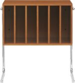 Crosley Furniture Lily Record Player Stand with Vinyl Storage, Stores up to 90 Records, Turntable Stands, Walnut - Image 8