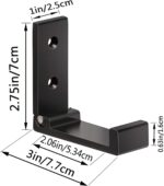 ZEYU Folding Coat Hooks, 5Pcs Wall Hooks for Hanging Coat Towel Hooks Hardware Heavy Duty Aluminum Alloy Headphone Holder No Rust Wall Mounted with Screws for Bags Fitness Equipment - Image 3