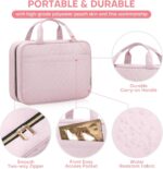 Travel Size Toiletry Bag for Women, Portable Cosmetic Bag with Hanging Hook, Travel Essentials Water-resistant Makeup Organizer for Accessories, Shampoo, Full-size Container, Toiletries - Image 4