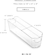 BINO | Stackable Storage Bins, Small - 2 Pack | THE STACKER COLLECTION | Clear Plastic | Built-In Handles | BPA-Free | Containers for Organizing Kitchen Pantry | Multi-Use Organizer - Image 4
