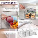 ClearSpace Pantry Organization and Storage Bins with Removable Dividers & Lids – Perfect Pantry Organizers or Kitchen Organization – Refrigerator Organizer Bins, Cabinet Organizers, 4 Pack - Image 4