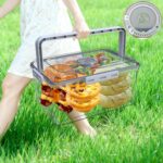 Bread Box With Digital Hygrometer, Portable Bread Boxes with Lid and Handle,New Upgrade Time Recording Bread Storage Container for Homemade Breads,Toast, Bagel, Donut and Cookies(Grey) - Image 3