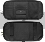 Da by Car Sun Visor Organizer, Multi-Pocket Visor Organizer Storage Pouch for Cars, SUVs & Trucks with Double Zippers, Elastic Bands & Glasses Clip - Organizes Essentials Keep Tidy (Black) - Image 6