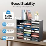 Literature Organizer 27 Slots Compartments Desktop File Sorter Mail Center Paper Storage Cabinet Home & Office Mailbox School Classroom Keepers - Image 5