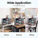 Literature Organizer 27 Slots Compartments Desktop File Sorter Mail Center Paper Storage Cabinet Home & Office Mailbox School Classroom Keepers - Image 8