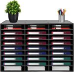 Literature Organizer 27 Slots Compartments Desktop File Sorter Mail Center Paper Storage Cabinet Home & Office Mailbox School Classroom Keepers - Image 10