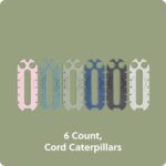 U Brands Oval Wired Ear Buds Cord Caterpillar Wrap, Set of 6 Cord Organizers for Apple Headphones Wired, Travel Essentials, Electronics Cable Management - Image 3