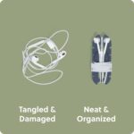 U Brands Oval Wired Ear Buds Cord Caterpillar Wrap, Set of 6 Cord Organizers for Apple Headphones Wired, Travel Essentials, Electronics Cable Management - Image 4