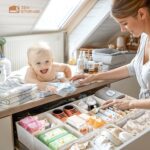 Cotton Linen Drawer Organizer for Baby Clothes, 12Pack Multi-Size Nursery Dresser Dividers for Clothes, Premium Foldable Storage Bins for Bedroom, Closet and Diaper Table, Beige - Image 5