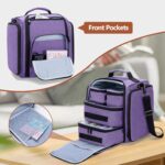 BAFASO Large Travel Toiletry Bag with 4 Removable Pouches, Multifunctional Makeup Bag Hair Bag for Toiletry and Makeup Supplies, Purple - Image 3