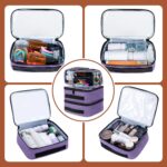 BAFASO Large Travel Toiletry Bag with 4 Removable Pouches, Multifunctional Makeup Bag Hair Bag for Toiletry and Makeup Supplies, Purple - Image 4