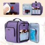 BAFASO Large Travel Toiletry Bag with 4 Removable Pouches, Multifunctional Makeup Bag Hair Bag for Toiletry and Makeup Supplies, Purple - Image 5