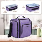 BAFASO Large Travel Toiletry Bag with 4 Removable Pouches, Multifunctional Makeup Bag Hair Bag for Toiletry and Makeup Supplies, Purple - Image 7