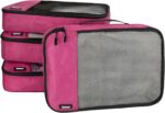 Packing Cubes for Travel Essentials,4 Set Packing Cubes for Suitcases,Lightweight Mesh Luggage Organizer Bag,Pink - Image 3