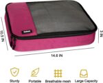 Packing Cubes for Travel Essentials,4 Set Packing Cubes for Suitcases,Lightweight Mesh Luggage Organizer Bag,Pink - Image 6