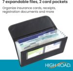 High Road Glove Box Organizer - Insurance and Registration Holder for Car Documents and Paperwork - Expandable Front Seat Organizer with Card Pockets - Image 4