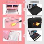 5200℉ Fireproof Document Organizer with 13 Accordion Expanding File Folder, Aluminum Foil Zipper Binder with 30 A4/Letter Sheet Protector, Binder for School Office Home Storage (Pink) - Image 4