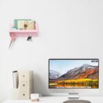 WINFFOR Key Holder Wall Mount - Decorative Key and Mail Holder with Shelf Acrylic Key Hooks for Home Entryway Wall Decor Key Hanger with Mounting Hardware (Lightpink) - Image 4