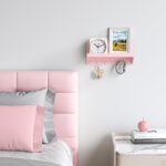 WINFFOR Key Holder Wall Mount - Decorative Key and Mail Holder with Shelf Acrylic Key Hooks for Home Entryway Wall Decor Key Hanger with Mounting Hardware (Lightpink) - Image 5