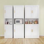 Tall Narrow Storage Cabinet 66.93" H Tall Bathroom Cabinets Metal Pantry Cabinet, 4 Adjustable Shelves for Kitchen, Home Office, Living Room, Dinning Room (16 inches Wide White) - Image 7