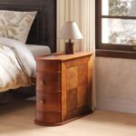 LITTLE TREE Wood End Table with 2 Drawers Sofa Side Table, No Assembly Required Vintage Slim Nightstand Bedside Table for Bedroom - Image 8