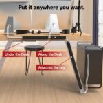 Under Desk Cable Management, 15.7 in Computer Cable Management Black, 6Pcs Self-Adhesive J Channel Wire Raceway, Computer Cord Hider for Home & Office, Kid & Pet Trip Prevention - Image 3