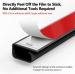 Under Desk Cable Management, 15.7 in Computer Cable Management Black, 6Pcs Self-Adhesive J Channel Wire Raceway, Computer Cord Hider for Home & Office, Kid & Pet Trip Prevention - Image 5