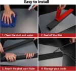 Under Desk Cable Management, 15.7 in Computer Cable Management Black, 6Pcs Self-Adhesive J Channel Wire Raceway, Computer Cord Hider for Home & Office, Kid & Pet Trip Prevention - Image 7