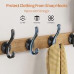 29 inch Coat Rack Wall Mount with Shelf, Set of 2 Heavy Duty Coat Hooks Wall Mount, Entryway Coat Hanger Wall Shelf with Key Holders and Mail Organizer for Living Room, Bedroom, Bathroom - Image 5