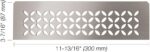 Schluter Rectangular Shelf for Prefabricated Kerdi Board SN/-SNLT Niches - 4mm Thick, Floral Design, Stainless Steel Material, Brushed Stainless Steel Finish - SNS1D5EB - Image 3