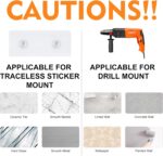 Adhesive Corner Shower Caddy with Hooks,Bathroom Shower Organizer, No Drilling Rust Proof Aluminum Shower Shelf for Inside Shower 2 Pack (Black) - Image 8