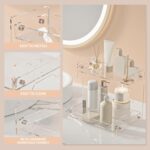 Bathroom Counter Organizer Countertop 2 Tier Storage Acrylic Corner Makeup Organizer for Perfume Stand, Vanity Holder, Dresser Tray, Spice Rack, Skincare, Coffee Bar, Room Decor (Clear) - Image 4