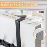 BOOMIBOO Over The Door Hooks, Sturdy Door Hanger, Towel Rack Towel Hooks for Bathroom 12 Hooks Large Over The Door for Bathroom, Bedroom，Kitchen - Image 3