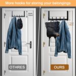 BOOMIBOO Over The Door Hooks, Sturdy Door Hanger, Towel Rack Towel Hooks for Bathroom 12 Hooks Large Over The Door for Bathroom, Bedroom，Kitchen - Image 6