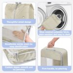 Packing Cubes for Travel Compression,Travel Packing Cubes,Mesh Luggage Suitcase Organiser Bags,Ultra-thin Compression Bags,Luggage Organizers for Suitcase Carry On （ Beige,7 Set） - Image 4