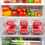 Simple Houseware 2-Pack Auto-Rolling Beverage Can Organizer for Fridge, Clear Front-Loading Soda Dispenser with Smooth Glide Design, Space-Saving Refrigerator Storage Bins - Image 4