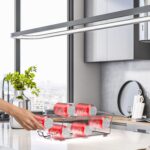 Simple Houseware 2-Pack Auto-Rolling Beverage Can Organizer for Fridge, Clear Front-Loading Soda Dispenser with Smooth Glide Design, Space-Saving Refrigerator Storage Bins - Image 6