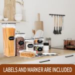 PRAKI Airtight Food Storage Containers with Lids, 12PCS Plastic Kitchen Storage Containers for Pantry Organizers and Storage - Cereal, Rice, Flour and Sugar Containers with Labels & Marker - Image 5