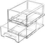 2 Pack Refrigerator Drawers - Fridge Organizer Bins Stackable Storage Drawers, Clear Refrigerator Organizing Containers Pull Out Drawer for Fruit, Vegetable Storage and Keep Fresh - Image 2