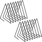 2 Pcs Triangle Desk File Organizer, 7 Slots Desktop Magazine Holder File Sorter,Metal Documents Rack Bookshelf Organizer for Office School Home, Black - Image 2