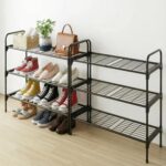 3-Tier Shoe Rack Organlzer, Rustproof lron, Spaclous Shoe Storage Shelf for Closet or Entryway, Fits Sneakers & Slippers, Black - Image 2