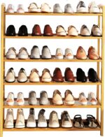 6-Tier Free Standing Shoe Racks, Bamboo Wood Shoe Rack for Entryway & Closet, Holds up to 24 Pairs of Shoes - Image 2