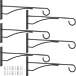 8" Plant Hangers 6 Pack, Hanging Plant Bracket for Wall Fence Porch Outdoor Indoor, Metal Plant Hooks for Basket, Flower, Planter, Feeder, Lantern, Wind Chime - Image 2