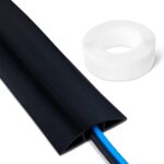 Amazon Basics Floor Cord Cover, 6ft Length, 2.6" Diameter, Cable Protector, Black - Image 2