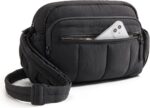 BAGSMART Anti Theft Crossbody Bags for Women Travel Purse, Medium Quilted Puffy cross body bag, Handbags Shoulder Purses, Black-medium - Image 2