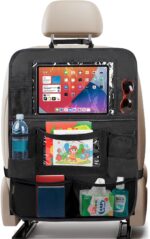 BALEINE Backseat Car Organizer, Back Seat Car Organizers and Storage, Kick Mats Back Seat Protector, Travel Accessories for Most Automotive (1 Pack, Black) - Image 2