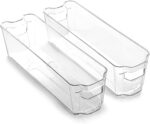BINO | Stackable Storage Bins, Small - 2 Pack | THE STACKER COLLECTION | Clear Plastic | Built-In Handles | BPA-Free | Containers for Organizing Kitchen Pantry | Multi-Use Organizer - Image 2