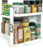 Cabinet Caddy SNAP! Spice Rack Organizer for Cabinet - Slide & Rotate Seasoning Organizer - 4 Snap-In Adjustable Shelves for 5 Tier of Storage - Magnetic Modular Design - 8.9”H x 6.1”W x 10.8”D - Image 2