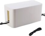 Cable Management Cord Cover Wire Hider Box Concealer Organizer Protector System for Home Theater Entertainment Center Office School (Mini,White) - Image 2